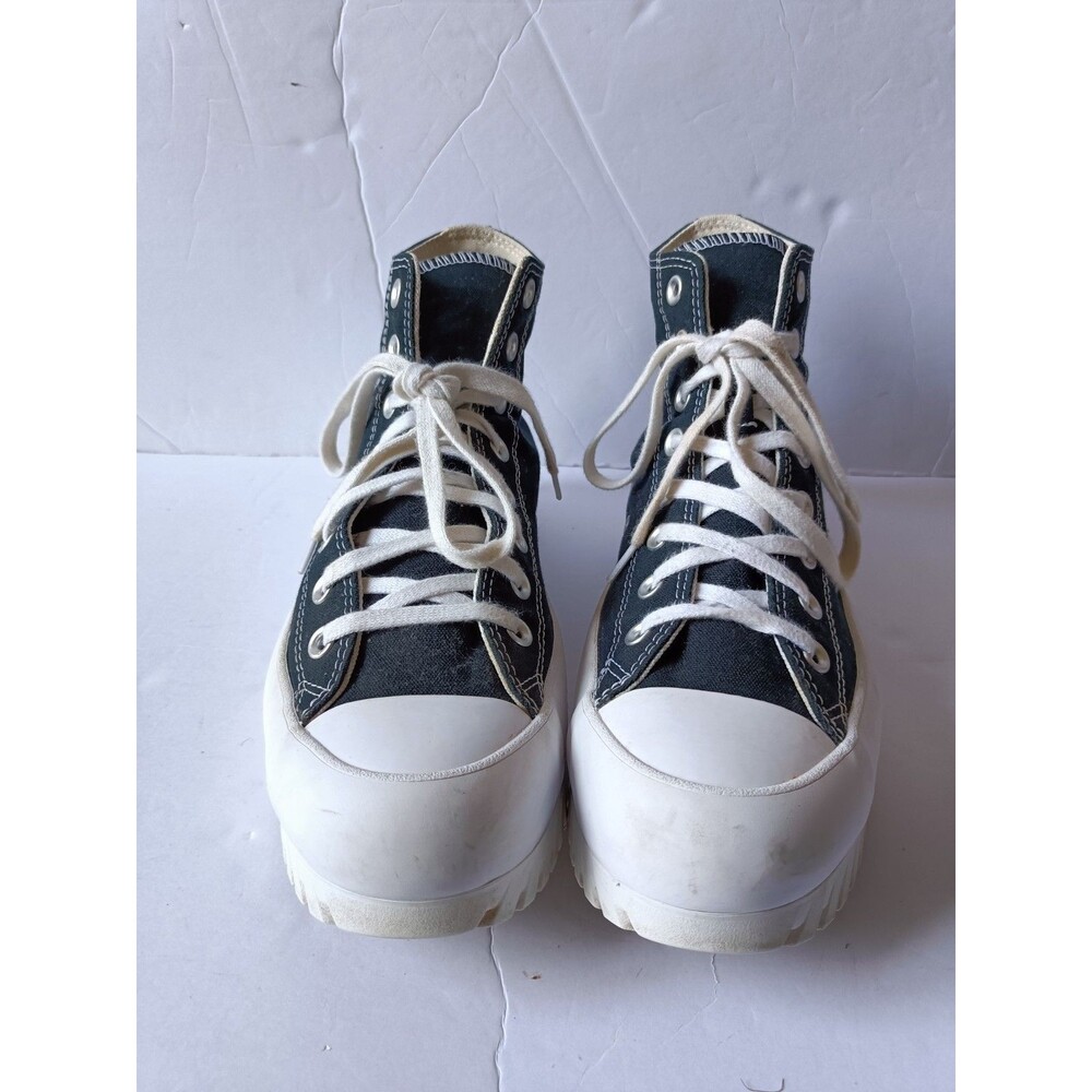 Converse Chuck Taylors Platform Sneakers Womens 9.5 HighTop Lug Sole Black Shoes - Picture 2 of 11